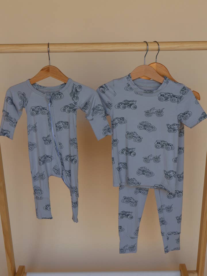Monster Jam Bamboo Pjs for wholesale by Axel & Rose