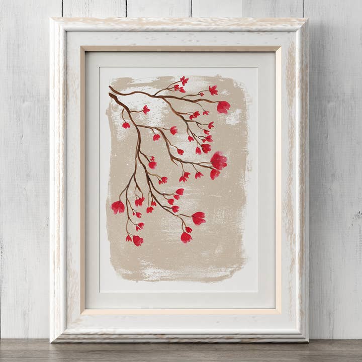 Artprint KIRSCHBLÜTE für den Großhandel von Manu Wendt - Artwork & Illustration