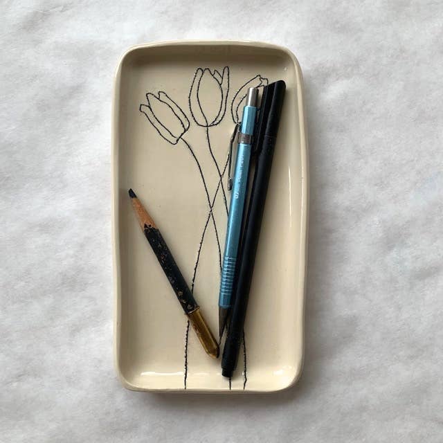 CSF Ceramics - Wholesale Decorative Tray - Small Tray: Tulip2