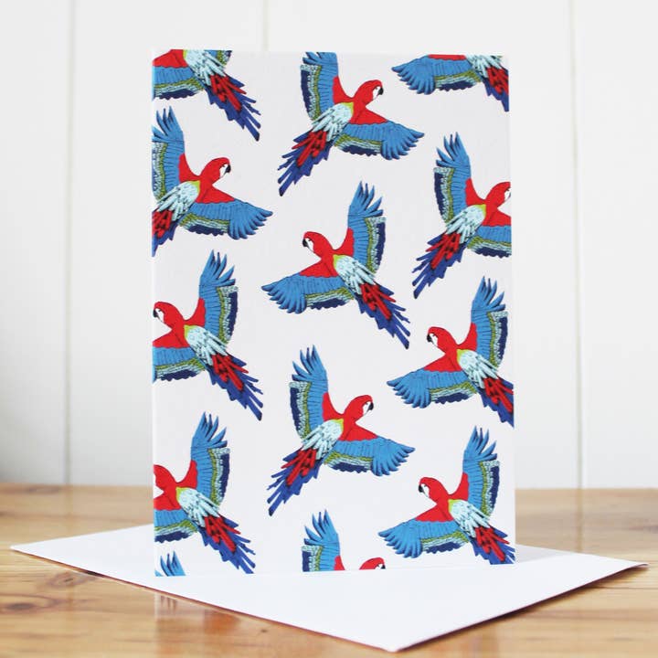Papegøje Notecard for engroshandel hos martha and hepsie ltd