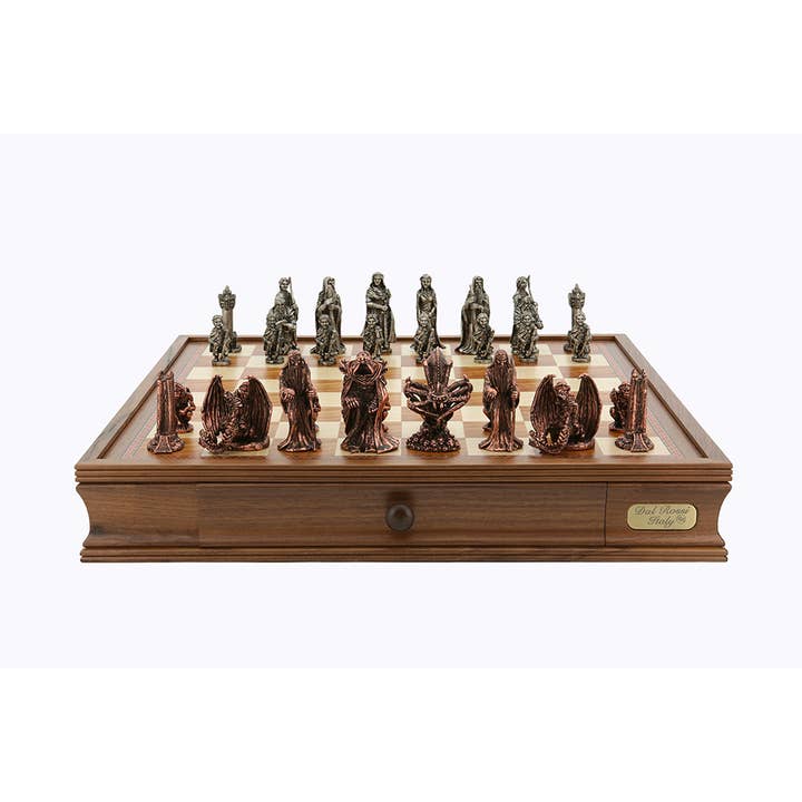 Dal Rossi Chess Set with Evil Ring Metal Chessmen for wholesale by Dal Rossi Italy