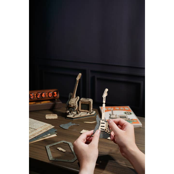 Hands Craft - Wholesale Puzzle - Kids - 3D Laser Cut Wooden Puzzle: Electric Guitar4