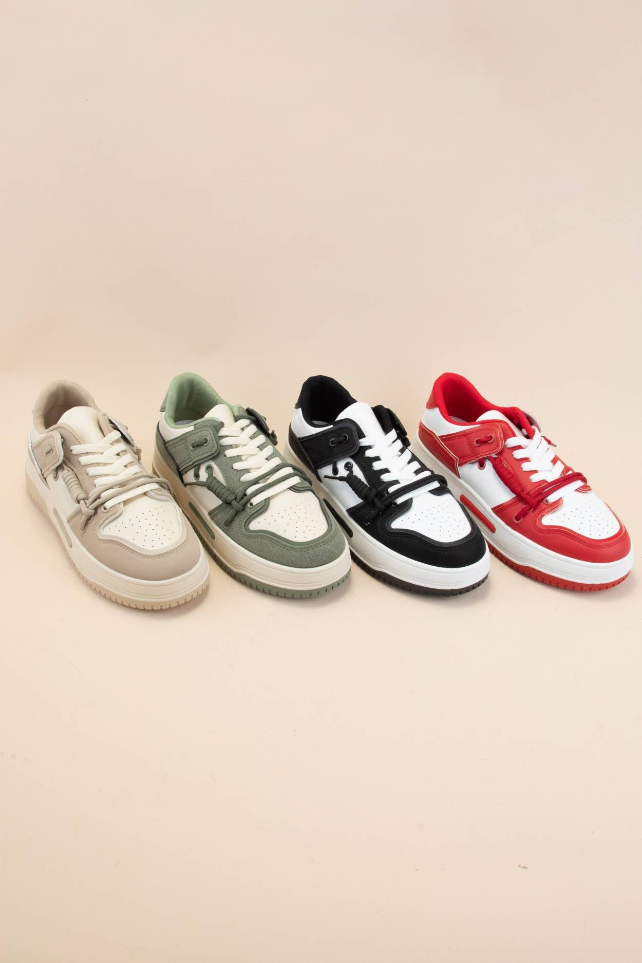 CCOCCI – wholesale Lifestyle trainers – Women′s – SNEAKY-01 DOUBLE COLOR STRAP LOW DUNK SNEAKERS7