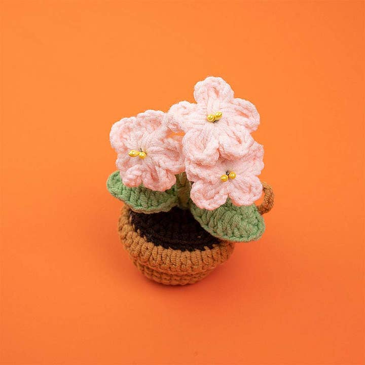 Anh2 LTD - Wholesale Car Decorative Charm - Unisex - Crochet Forget Me Not Flower Plant Basket Car Mirror Hanging4