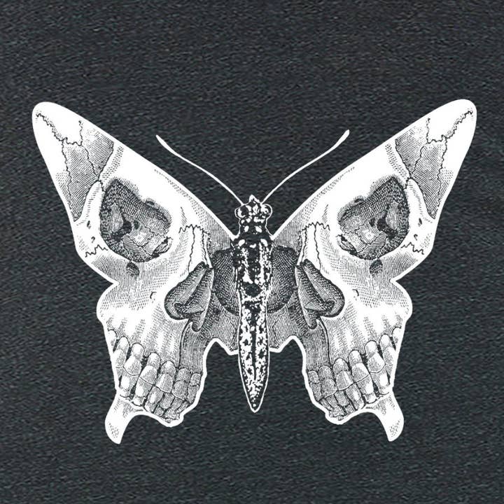 Butterfly skull for wholesale by MISSION THREAD CLOTHING