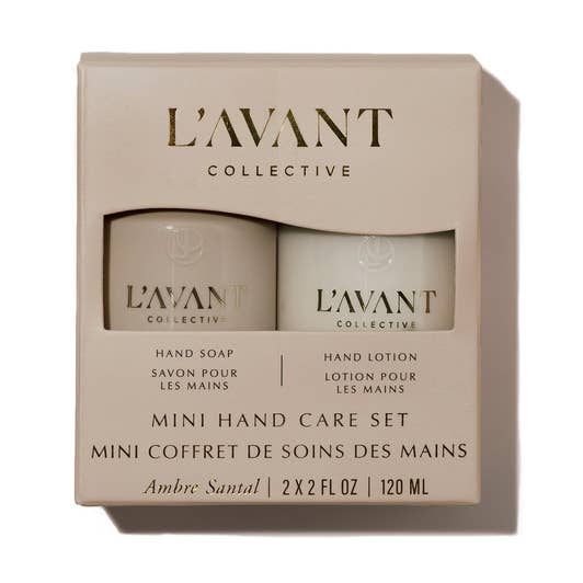 L'AVANT Collective - Wholesale Hand Cream/Lotion - Mini Hand Care Set, Hand Soap + Hand Lotion Ambre Santal0