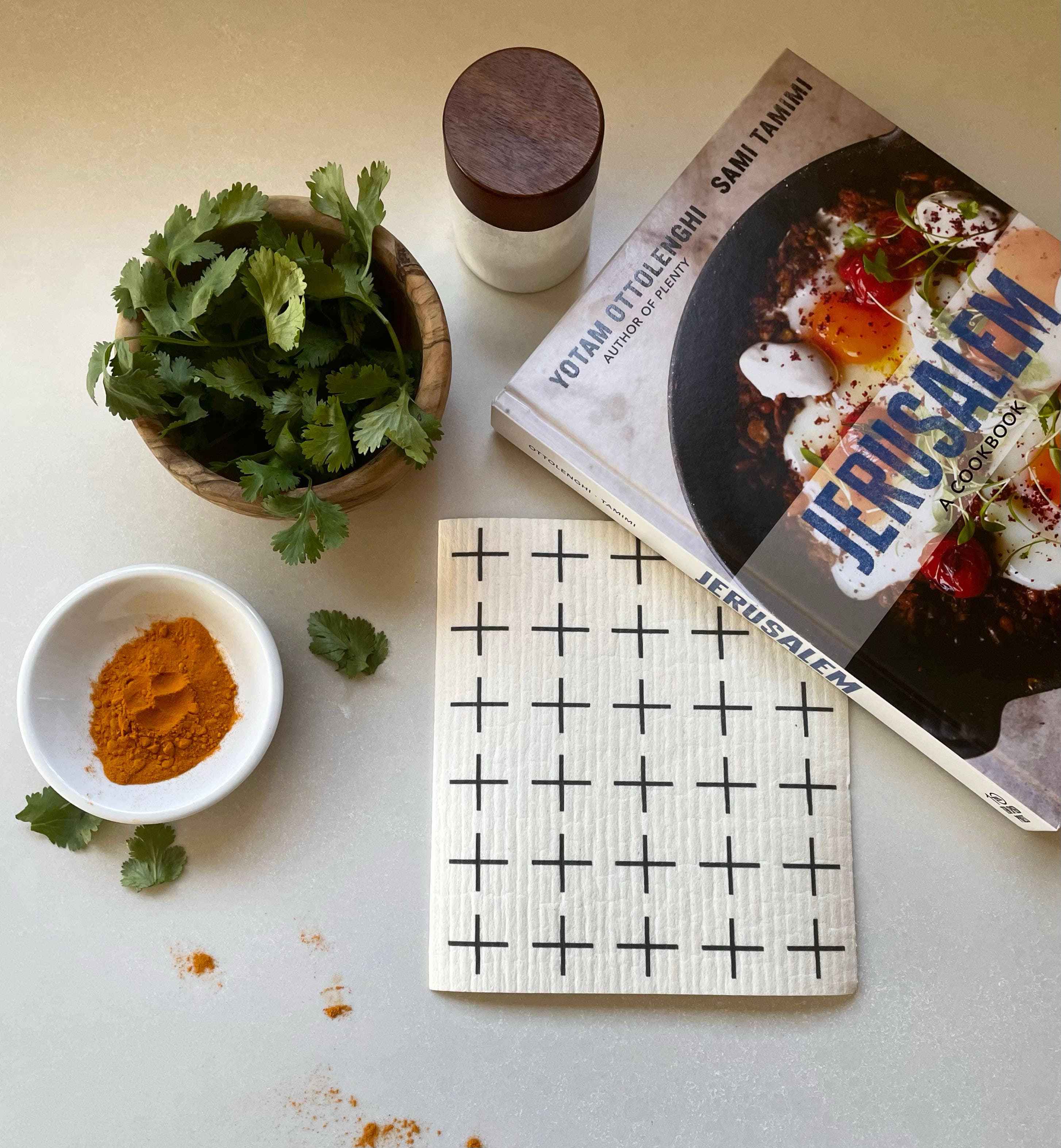 Ink and Fiber Designs - Wholesale Dishcloth - Black and White Scandi 1 Swedish Dishcloth2