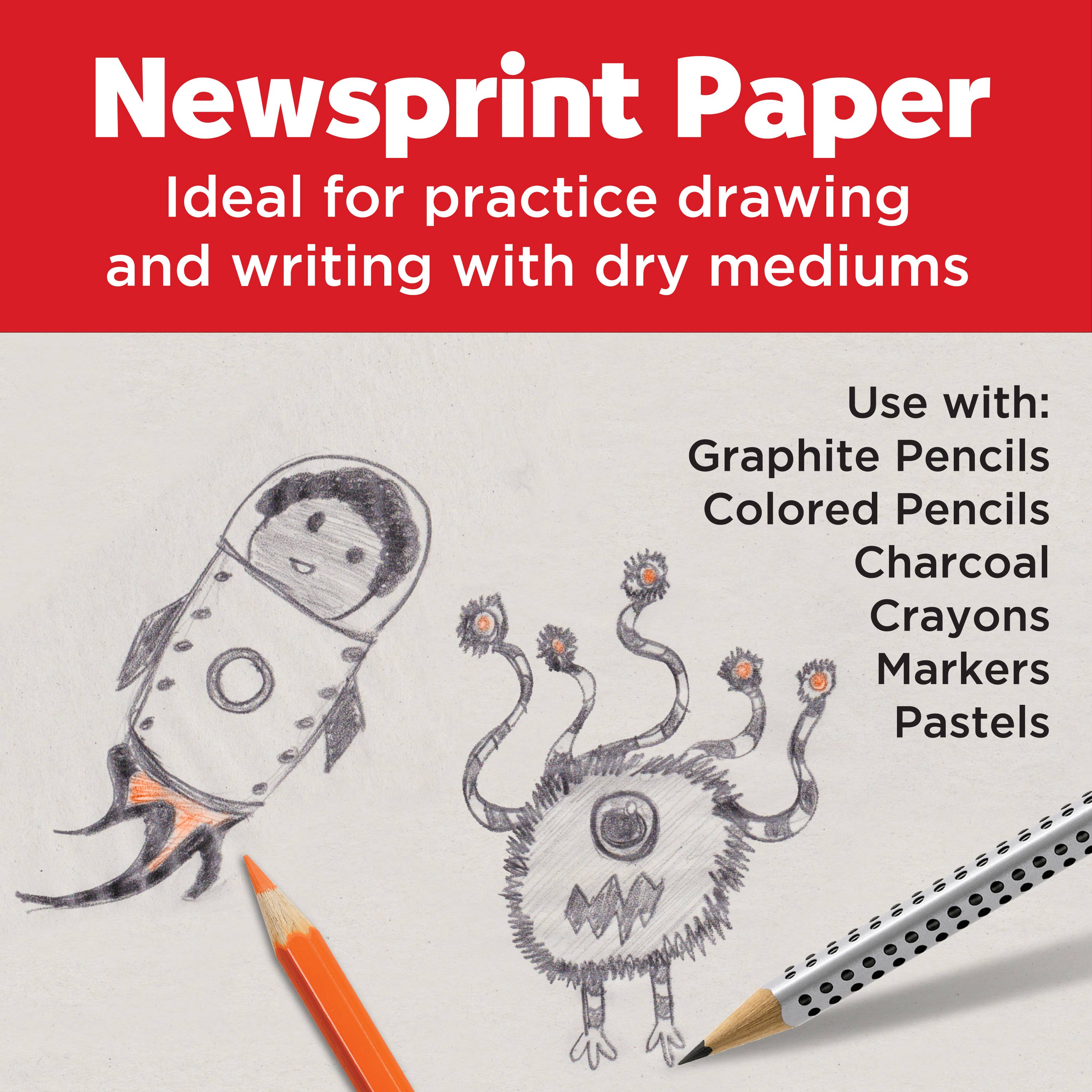 Faber-Castell / Creativity for Kids - Vente Carnets de croquis - Bloc à croquis pour dessin 9" x 12" - 90 feuilles5