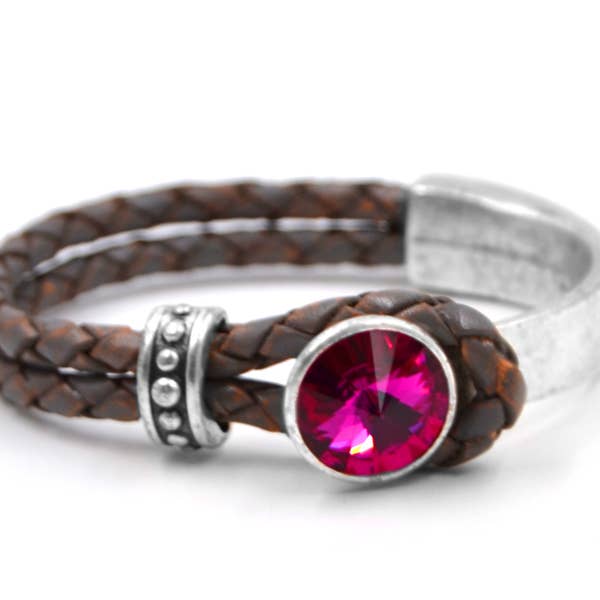 Soul Collection - Wholesale Charm/Dangle Bracelet - Glamour Leather Bracelet with Premium Crystal13