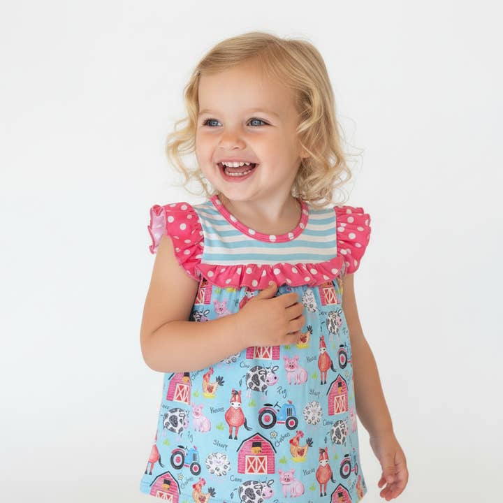 Bauernhof-Rüsche-Kurzset für den Großhandel von Bow Beau Poppy