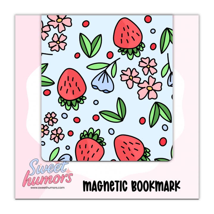 Marque-page magnétique Fraises Bleues | Librairie et Lecture pour la vente par Sweet Humors