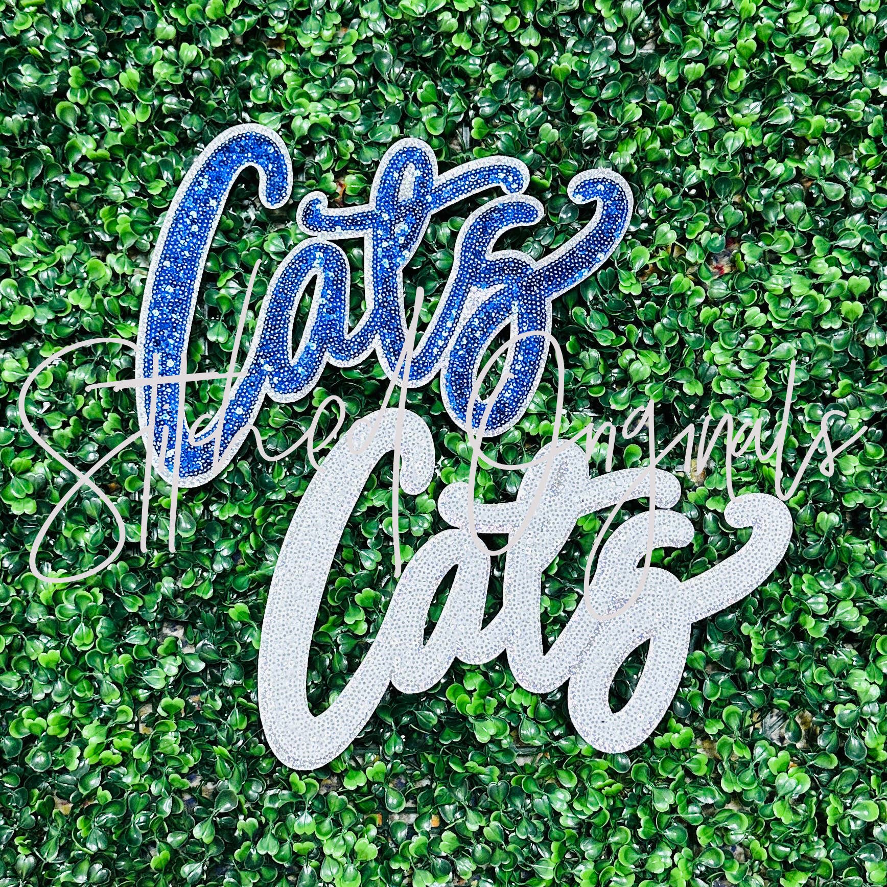 Stitched Originals - Wholesale Patch - Cats Sequin Patch, Silver Glitter Backing, DIY Patch2