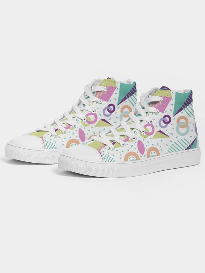 Women's 90s Hightop Canvas Shoe for wholesale by Blank Laces