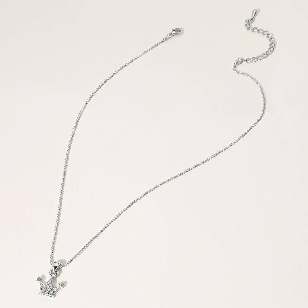 Sensibling Corp. - Wholesale Pendant/Charm Necklace - Rhinestone Embellished Crown Pendant Necklace9