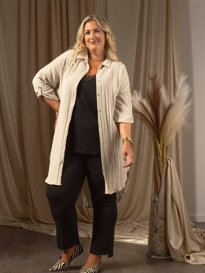 253036 - Bukser i elastisk stof Forår/Sommer Kollektion Store Størrelser for engroshandel hos Teresa Cardoso Oliveira