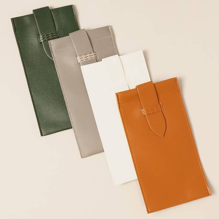 ASSORTED COLOR Fashion Faux Leather Sunglasses Pouch for wholesale on Faire2