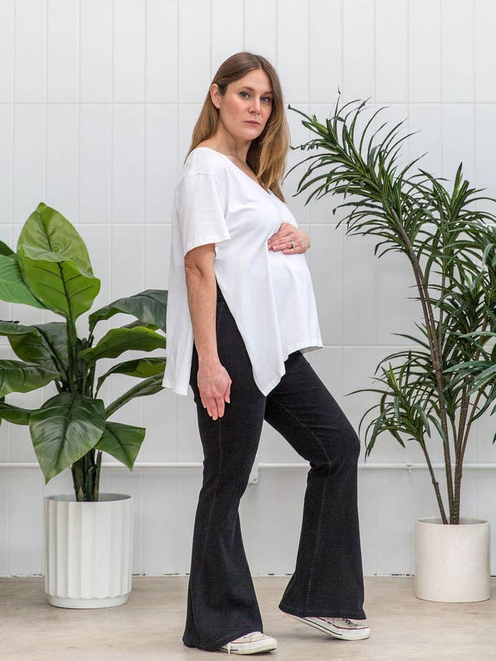 Everywhere V-Neck Tee - White for wholesale by Of an Origin