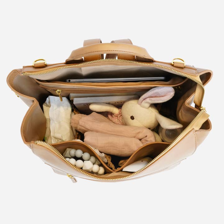 Fawn Design - Wholesale Diaper Bag - Baby - The Square Diaper Bag - Premium Matte Faux Leather Backpack