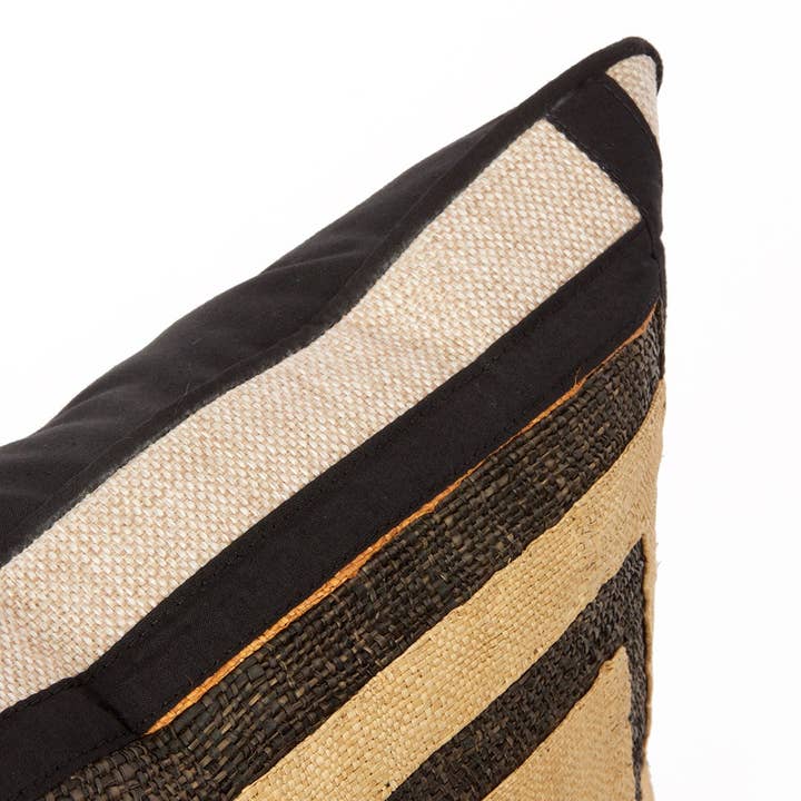 Swahili | AFRICAN MODERN - Wholesale Throw Pillow Cover - 14" Criss-Cross Congo Raffia Pillow Cover4