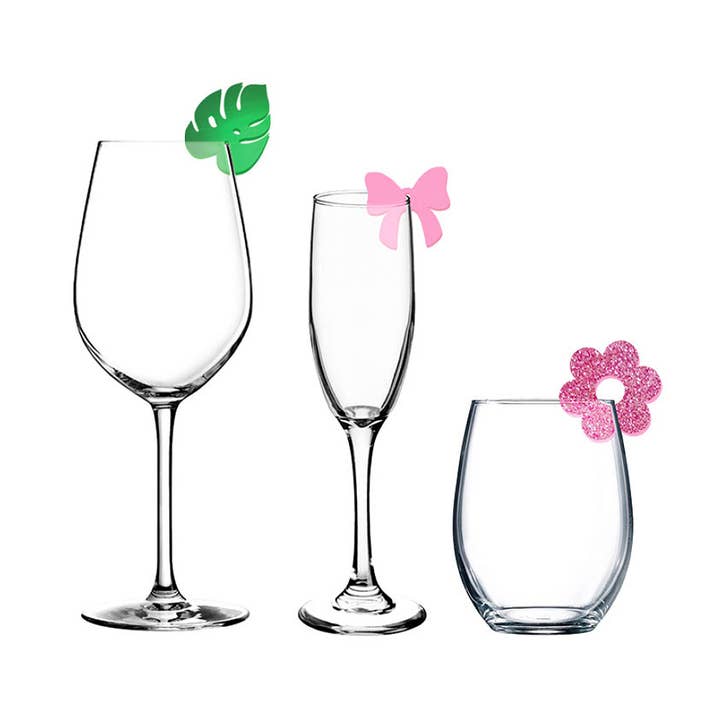 Viv&Lou - Wholesale Wine Charm - Put a Bow on It Drink Charm Set1