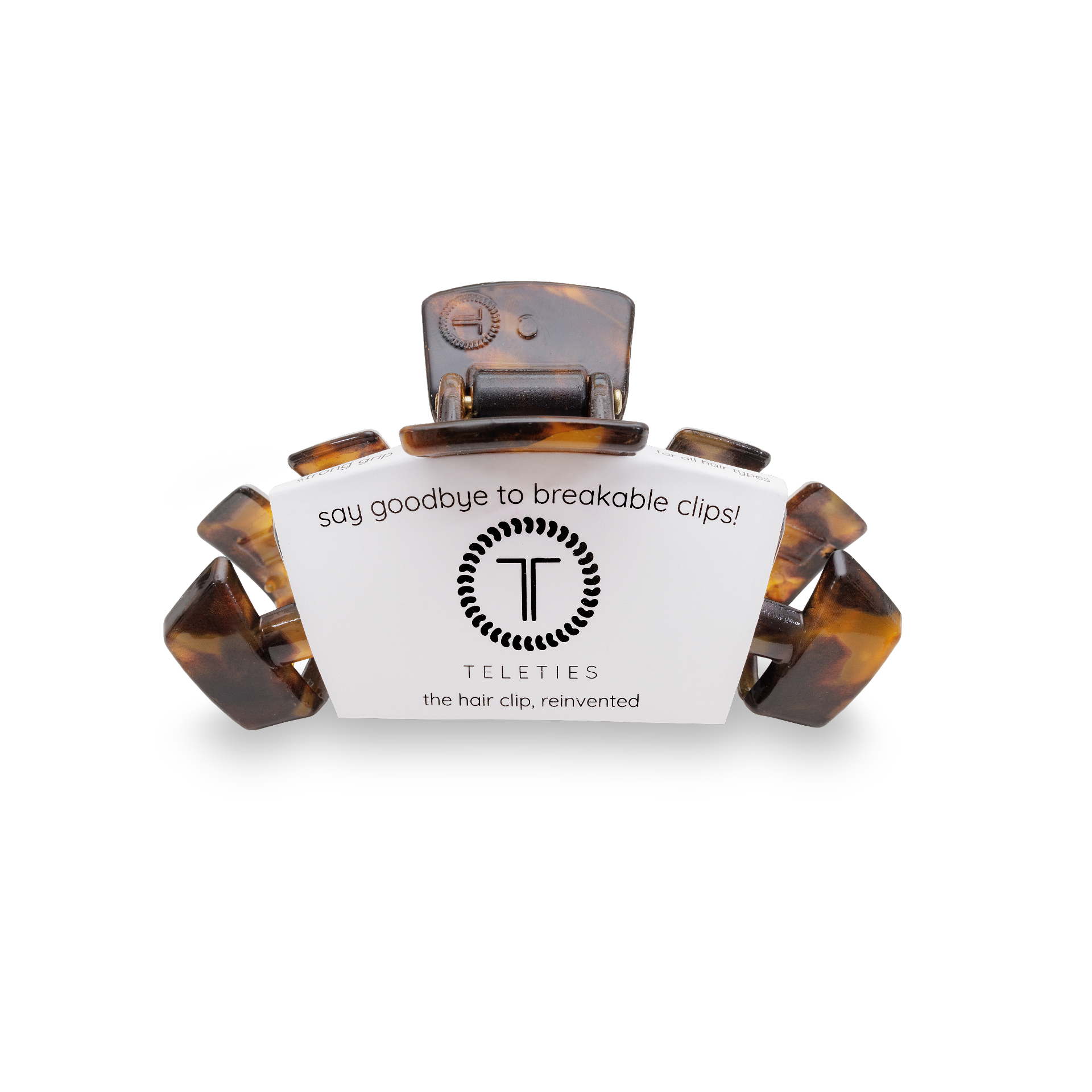 TELETIES - Wholesale Hair Clip - Women's - Classic Hair Clip | Small | Tortoise1