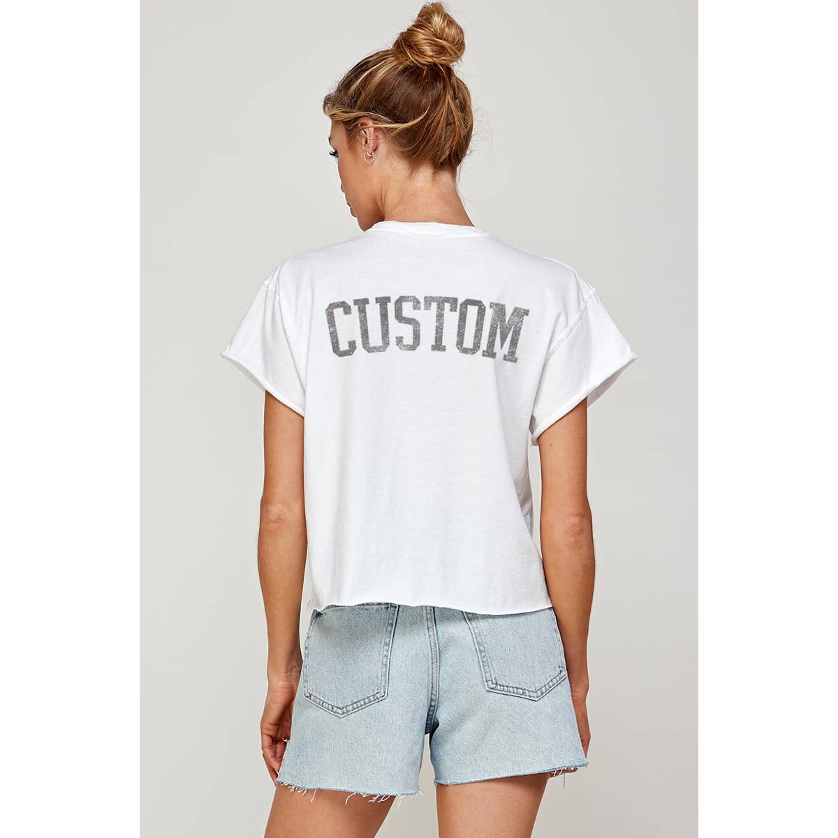 Illustrated Society - Vente T-shirt sérigraphié – femme - HAUT COURT GRAPHIQUE VINTAGE PERSONNALISÉ3