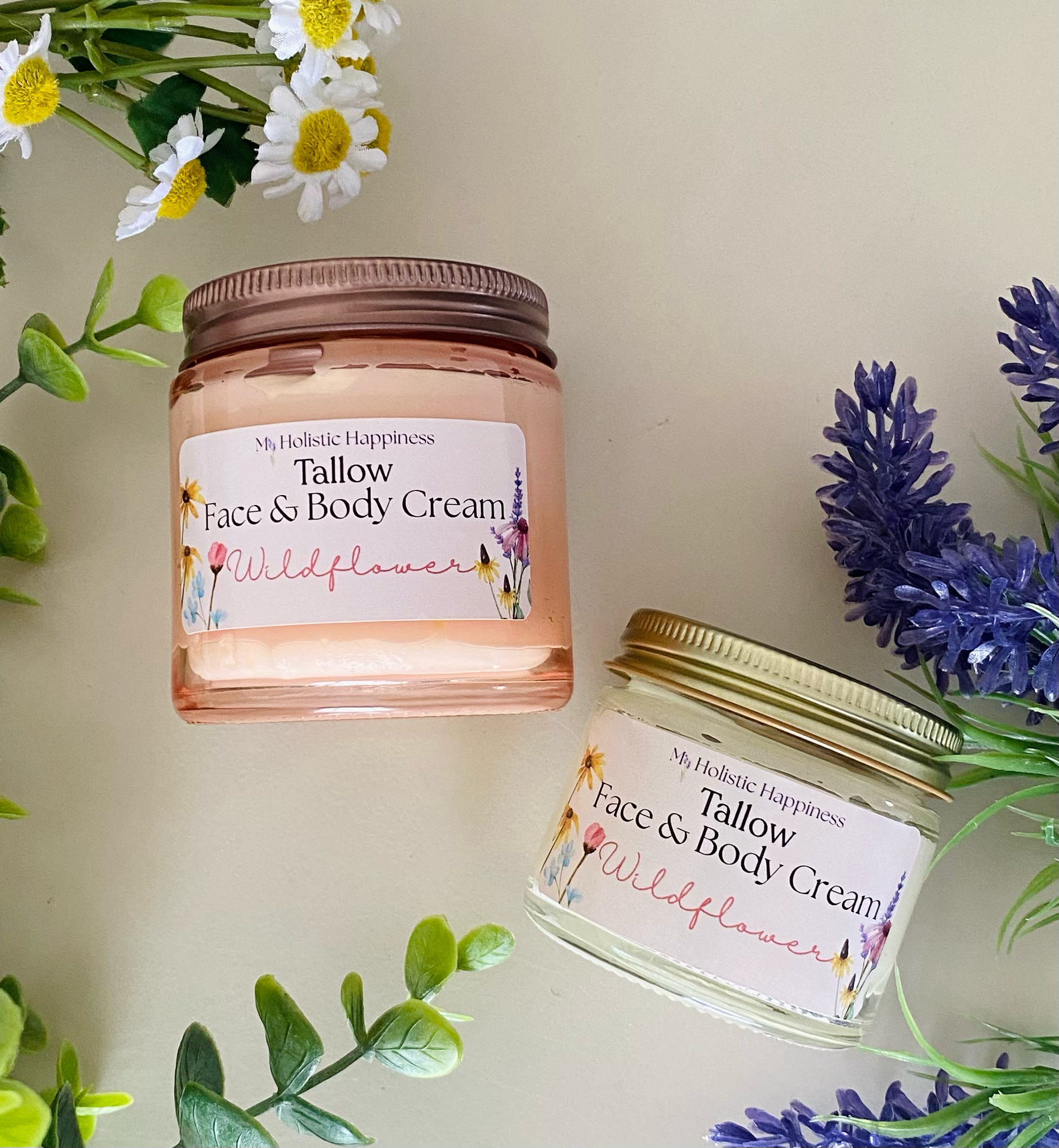 My Holistic Happiness - Wholesale Body Cream/Lotion - Wildflower Tallow Face & Body Cream 3