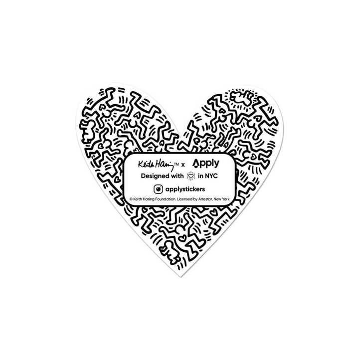 Apply Stickers - Wholesale Sticker - Heart By Keith Haring (Back To School) - Die-Cut Sticker