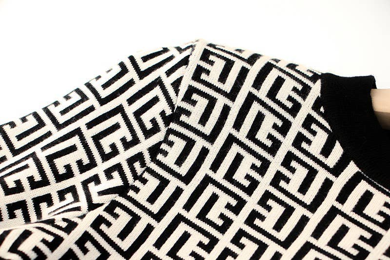 Flerfärgad DR020 Stickad klänning med hög midja Slim-fit Stickad Stickad Stickad Klänning för wholesale på Faire12