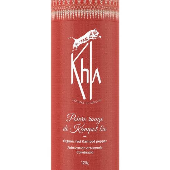 Khla - L'épicerie du Mékong - Wholesale Pepper/Peppercorns - Kampot red pepper - IGP - Organic - Organic - Premium - in grains - 120g