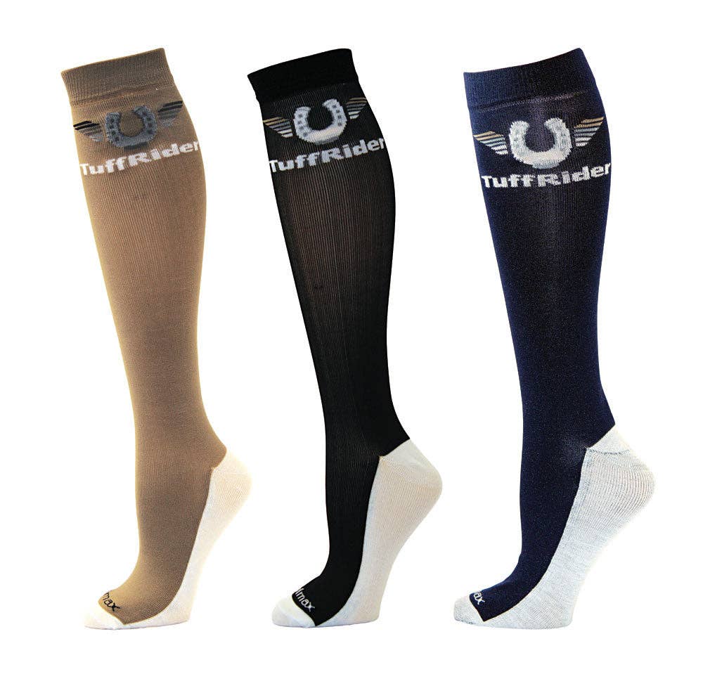 JPC Equestrian – wholesale Socks – Women's – TuffRider Ladies Coolmax Knee Hi Boot Socks - 3 Pack0