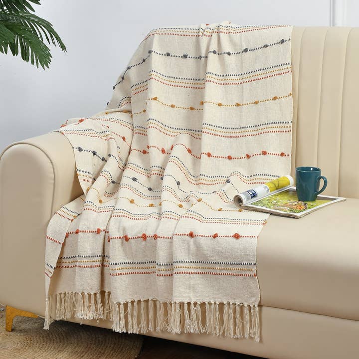 Sunset Threads – Handmade Cotton Throw and other Purchase Wholesale embroidered blankets. Free Returns & Net 60 Terms on Faire trending on Faire.