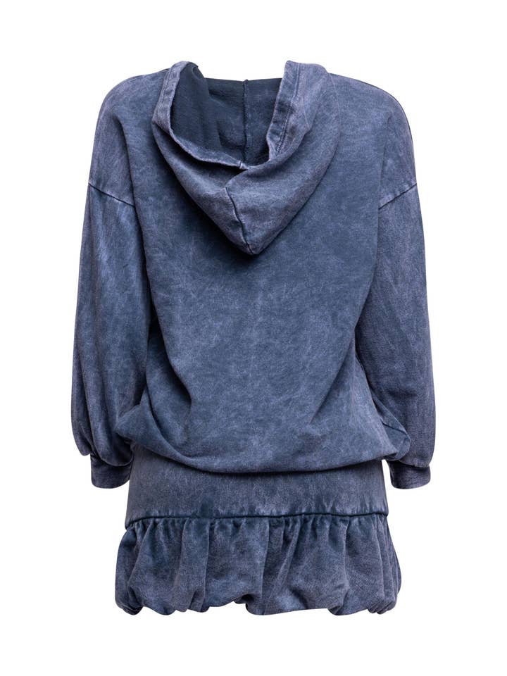 K Too – wholesale Top & skirt set – Women's – Washed hooded tunic and bubble mini skirt set10