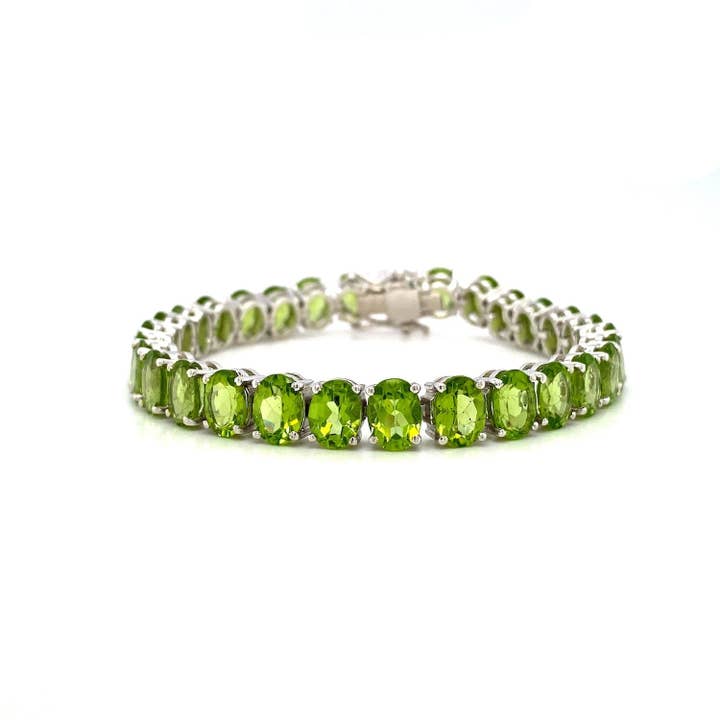 Peridot Bracelet in .925 Sterling Silver - KSD 43114 for wholesale by Kotawala Jewels