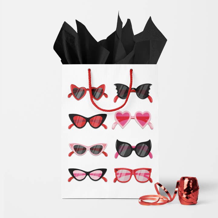 Rock'N Paper - Wholesale Gift Bag - Valentine's Day Retro Heart Shaped Glasses Gift Bag2