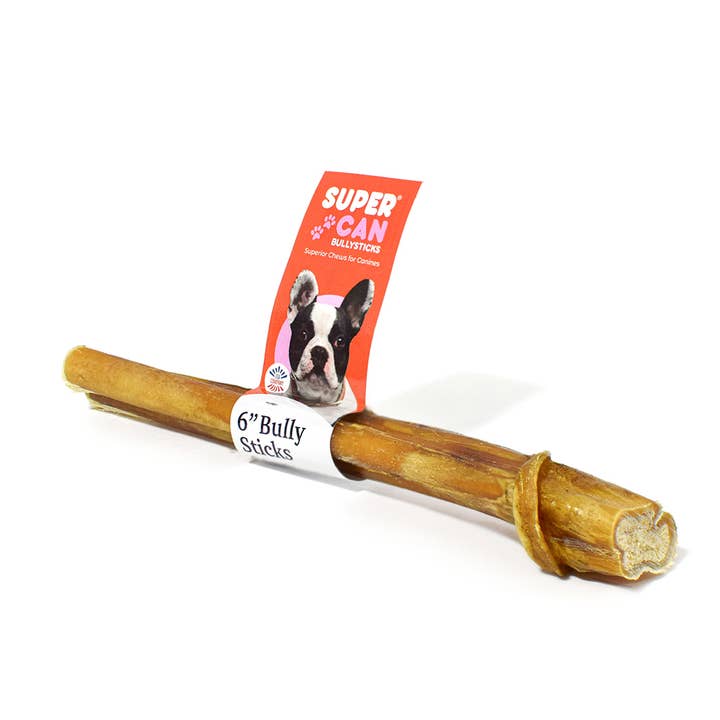 SuperCan Bully Sticks - Wholesale Pet Treats - Dog - 6" Jumbo Bully Sticks1