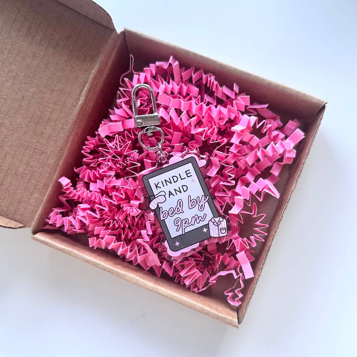 Seng inden kl. 21 Nøglering Kindle Bogklub Bogorm Gave for engroshandel hos Dolly’s Doodles