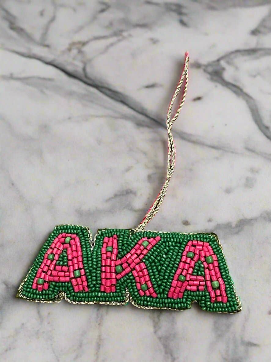Mon Belle Amie - Wholesale Ornament - Alpha Kappa Alpha AKA Beaded Ornament