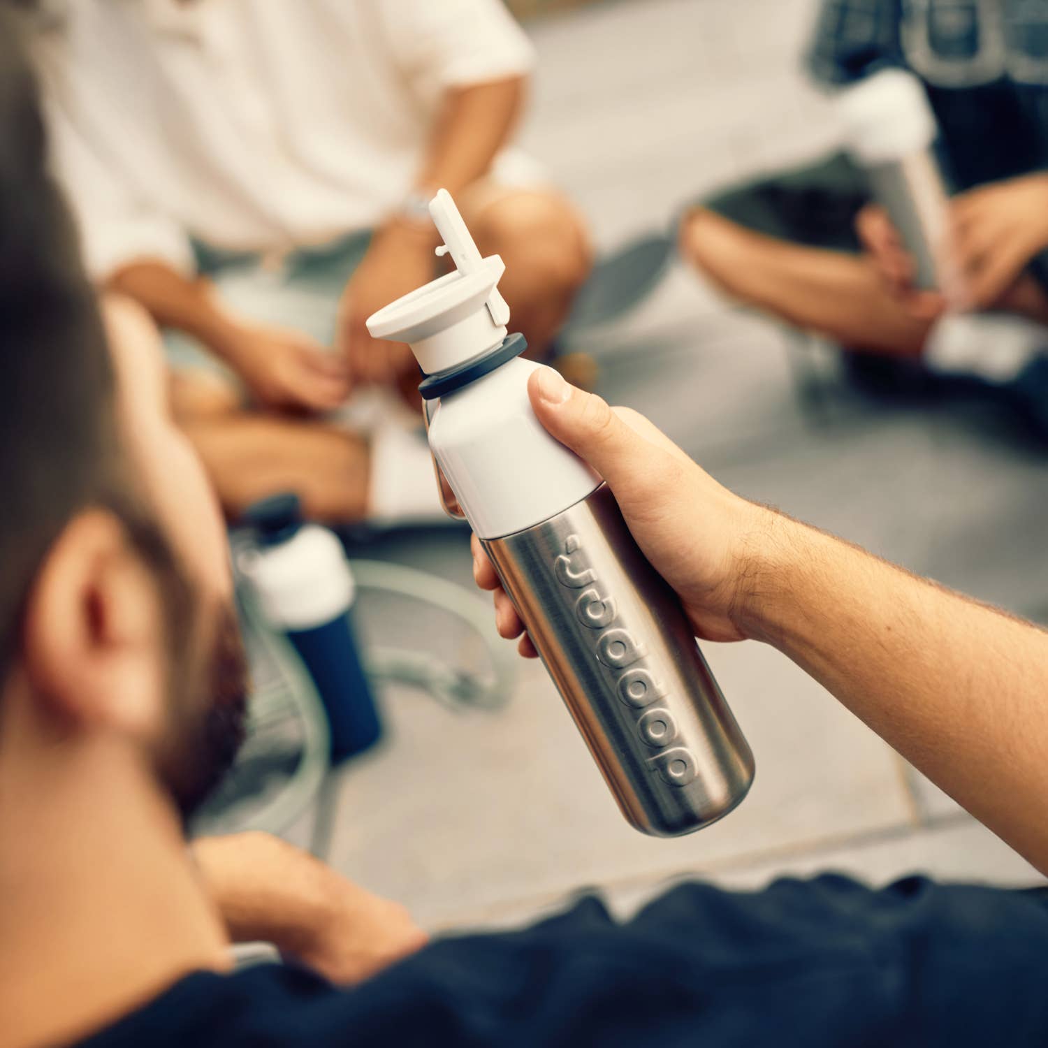 Dopper – wholesale Water bottle – Dopper Flip Straw - White3