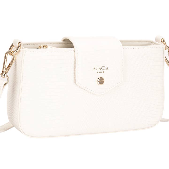 ACACIA(Formerly OLA) - Wholesale Clutch Bag - Women's - Maeve White Texture Clutch1