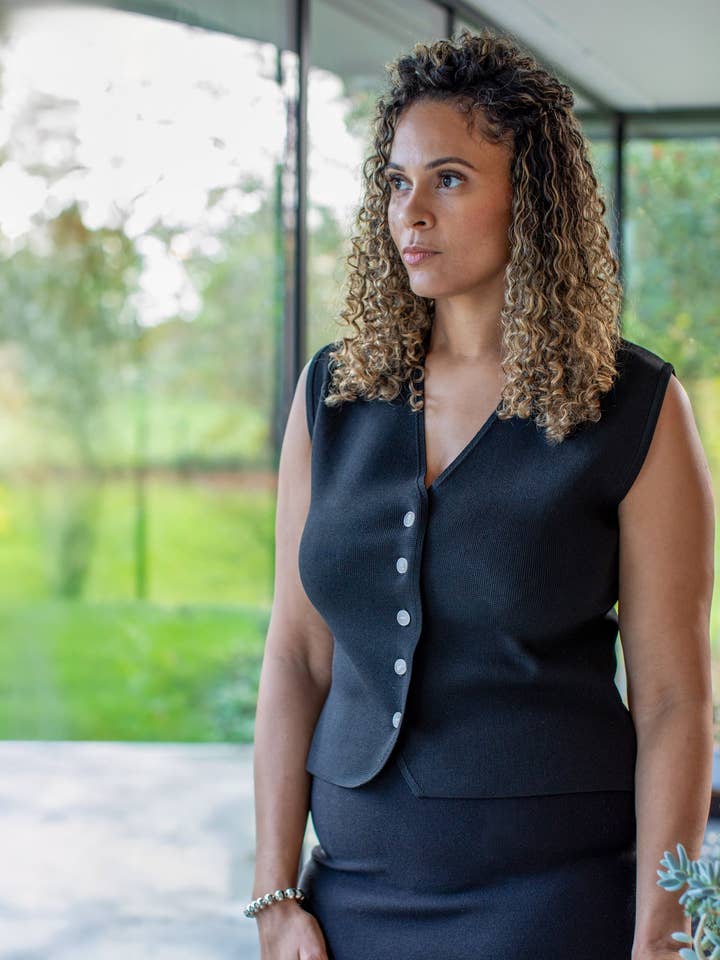 CHALK UK Ltd - Wholesale Suit Vest - Women's - Peta Waistcoat | Black