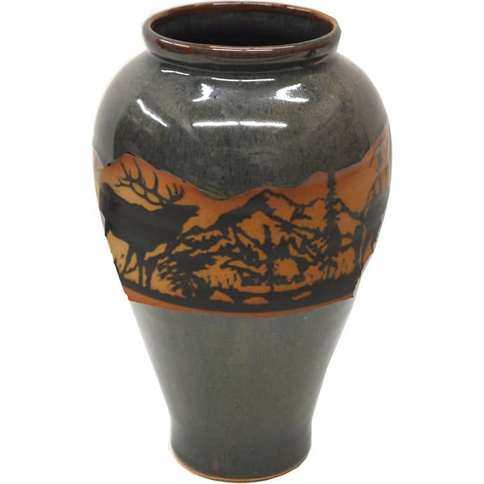 Always Azul Pottery - Wholesale Vase - Elkwrap Slender Vase (made to order)