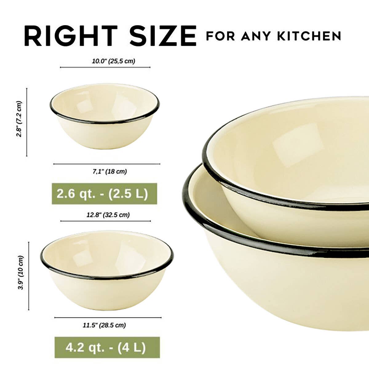 STP - Wholesale Bowl - Ivory Vintage Enamel Bowl9