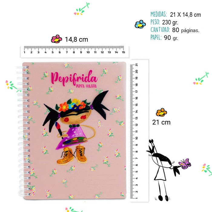 Pepita Viajera - Wholesale Notebook - Pepifrida translucent A5 notebook4