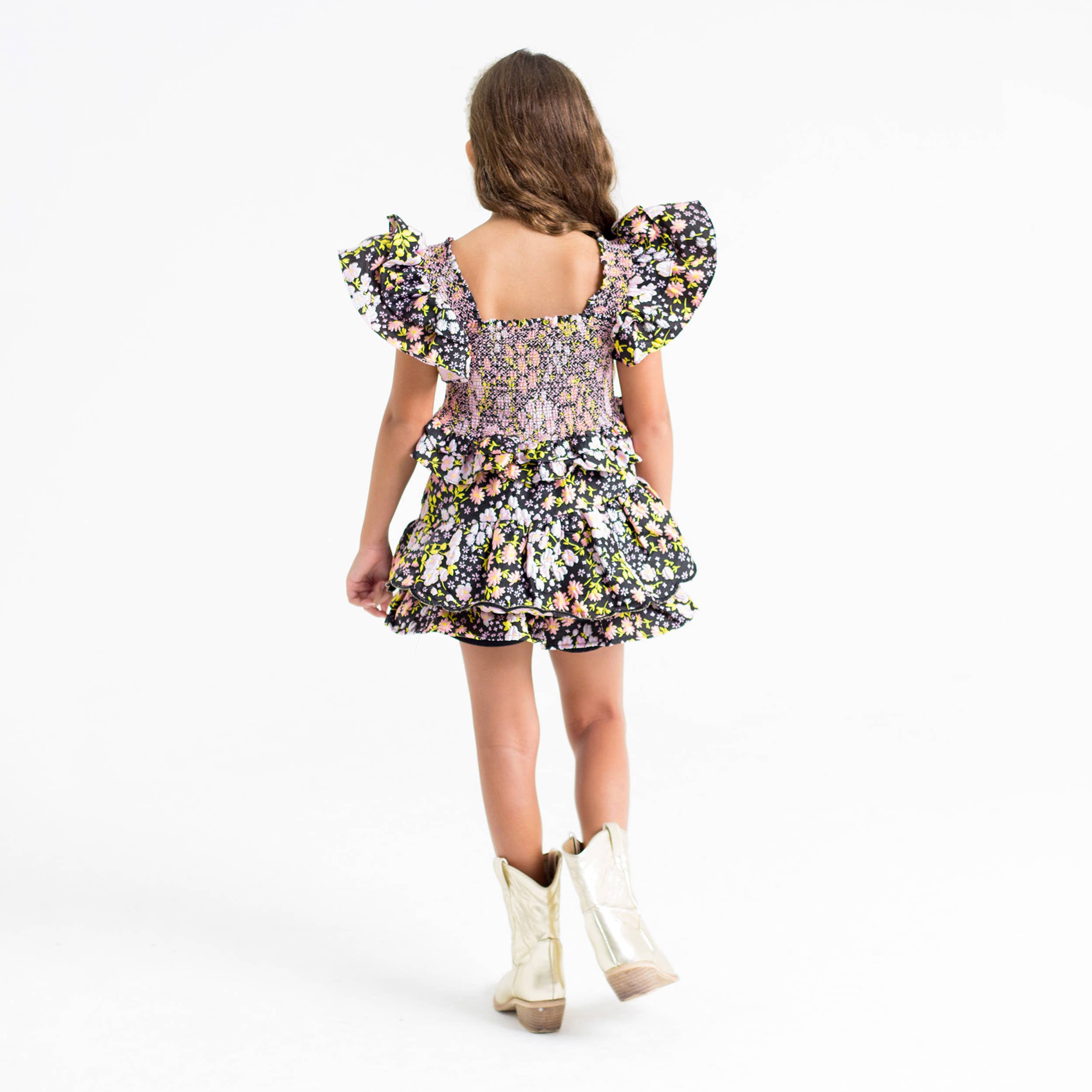 BuddyLove - Wholesale Top & Skirt Set - Kids - Tyler Black Daisy Tween Set2