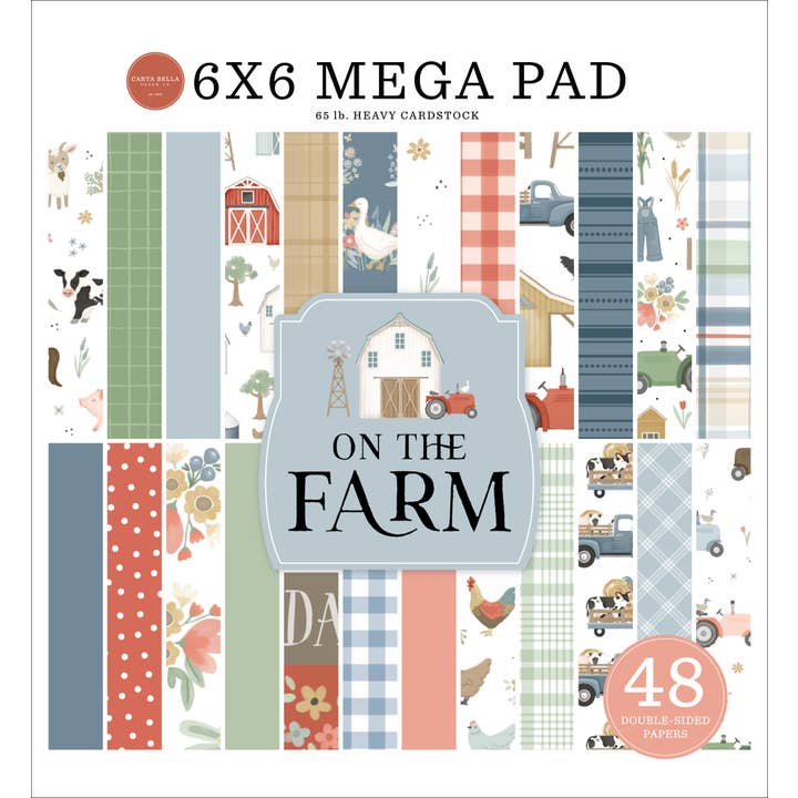 On The Farm Cardmakers Blocco Mega 6X6 per la vendita all'ingrosso da parte di Echo Park Paper Co.