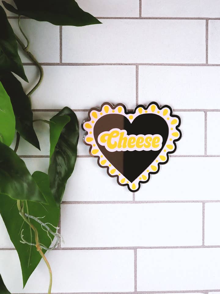 Specchio I Heart Cheese per la vendita all'ingrosso da parte di Printed Weird