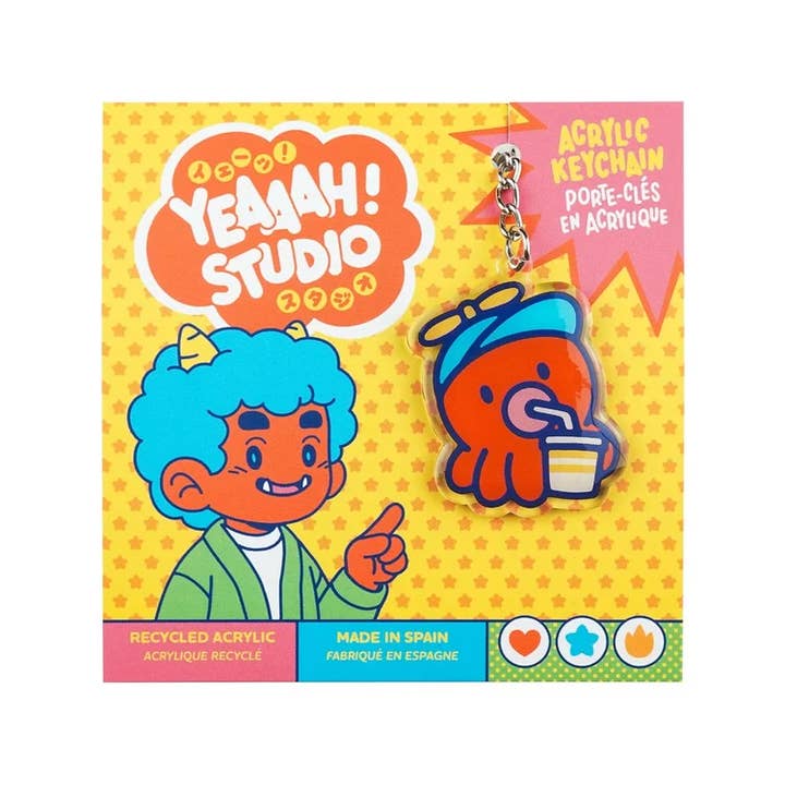Yeaaah! Studio - Wholesale Keychain - Unisex - "Lil' tako - drink" keychain in recycled acrylic2