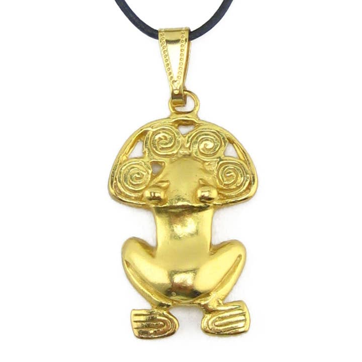 Frø med Spiraler 24k GP Halskæde for engroshandel hos Across The Puddle