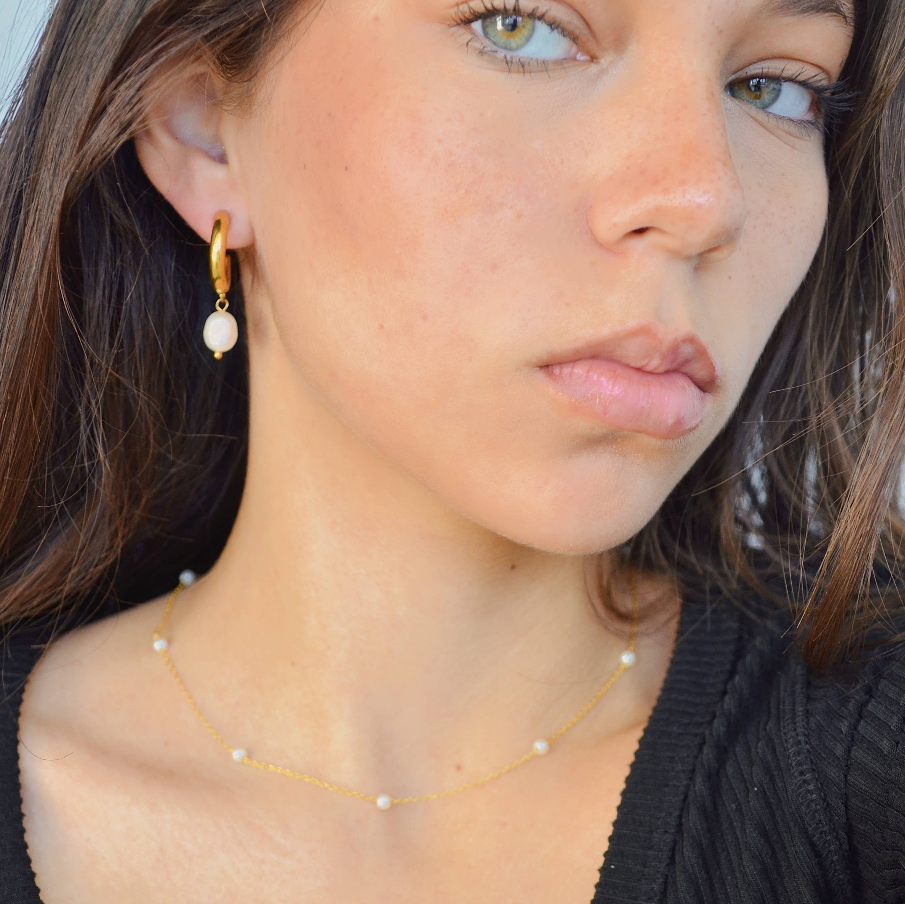 AzzaikJewelry - Wholesale Link & Chain Necklace - Minimalistic Pearl Chain Necklace5